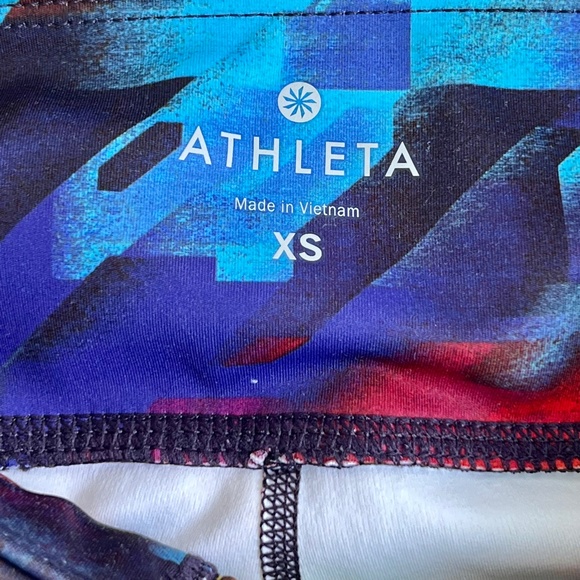 Athleta women's Colorburst Sonar 7/8 length leggings tights size XS - Picture 9 of 11